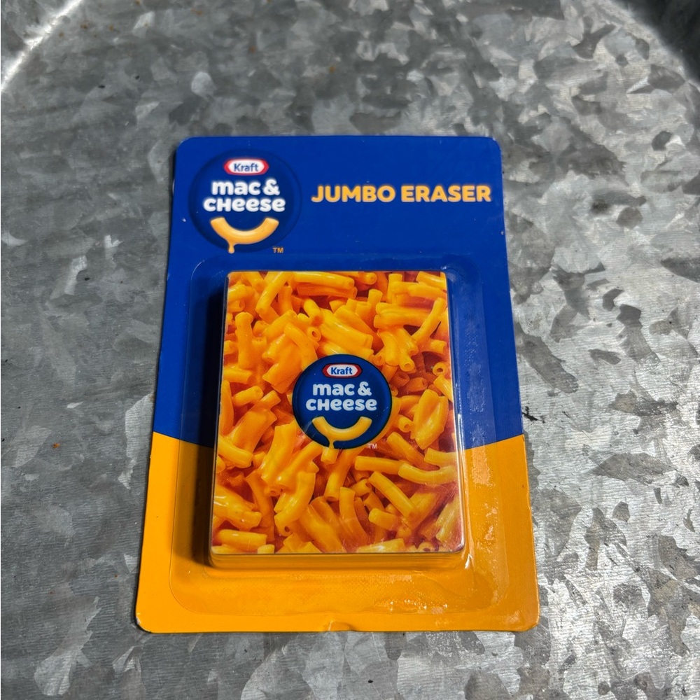 New Kraft Mac & Cheese Jumbo Eraser - Blue & Yellow